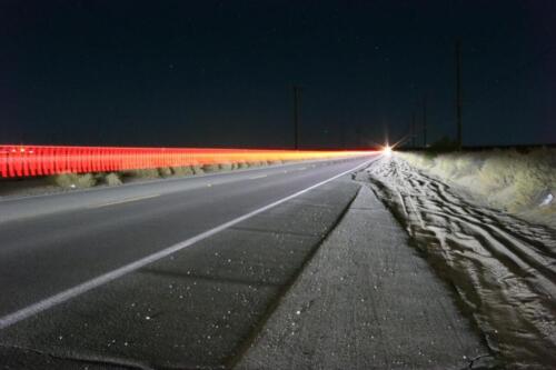 Traffic Light Trail Highway 395